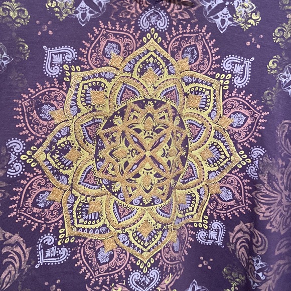Mic & Jax Purple Mandala Art Design Hooded Sweatshirt - Picture 2 of 7